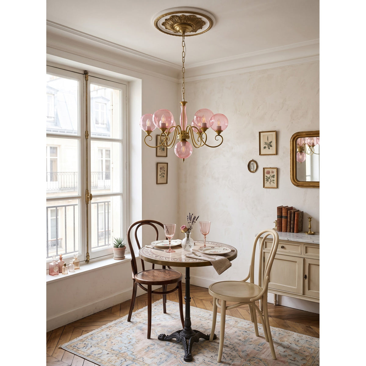 Celestine Glass Globe Chandelier