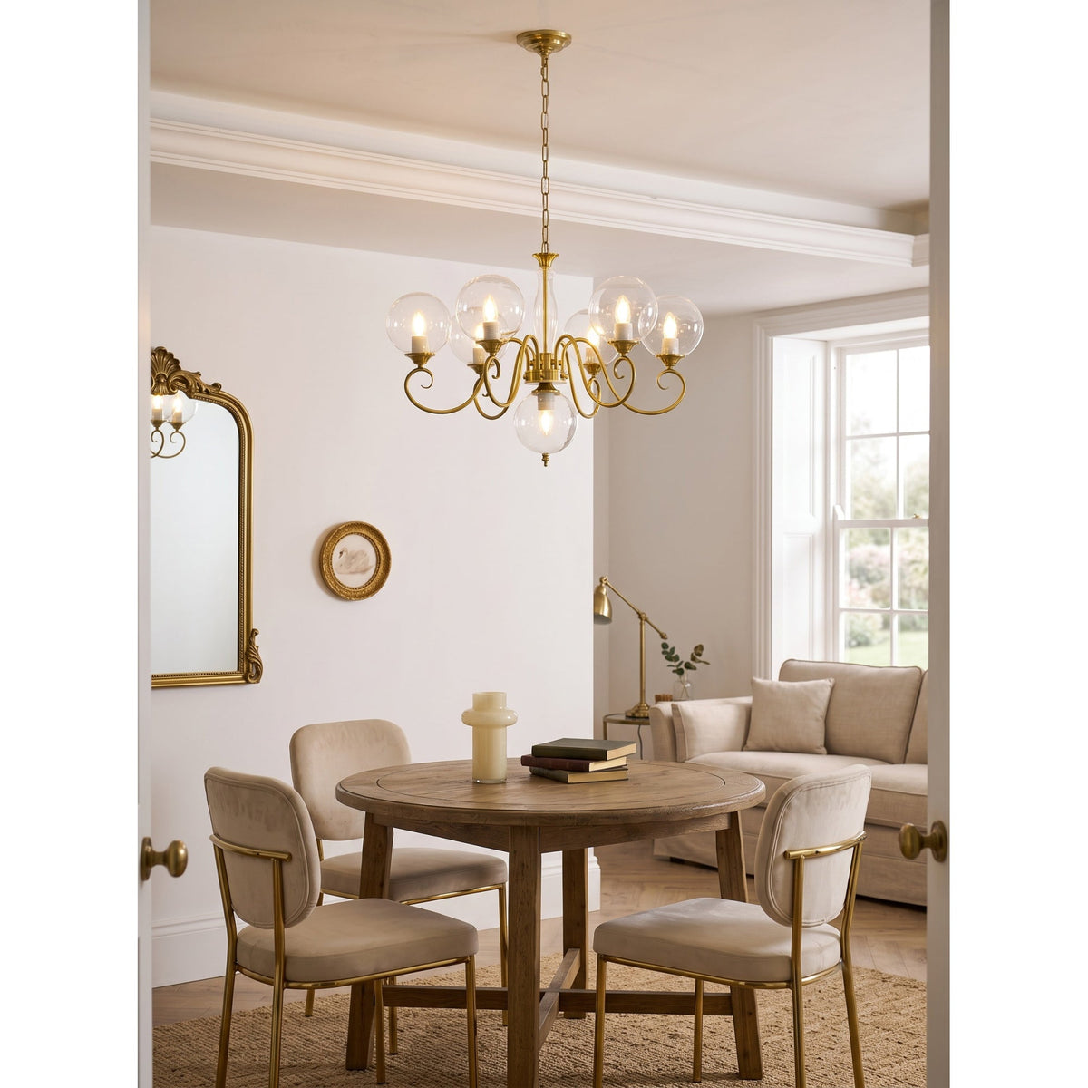Celestine Glass Globe Chandelier