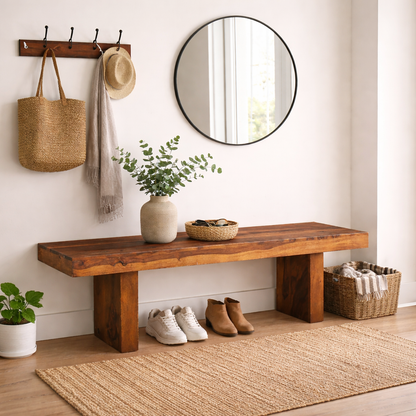 Timbergirl Solid Sheesham Wood Bench