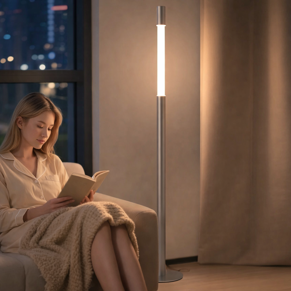 Minimalist Aluminum Telescopic Floor Lamp 53‘’H