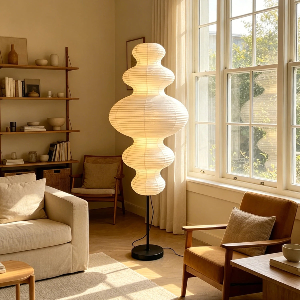 Chigiri Paper Tower Floor Lamp