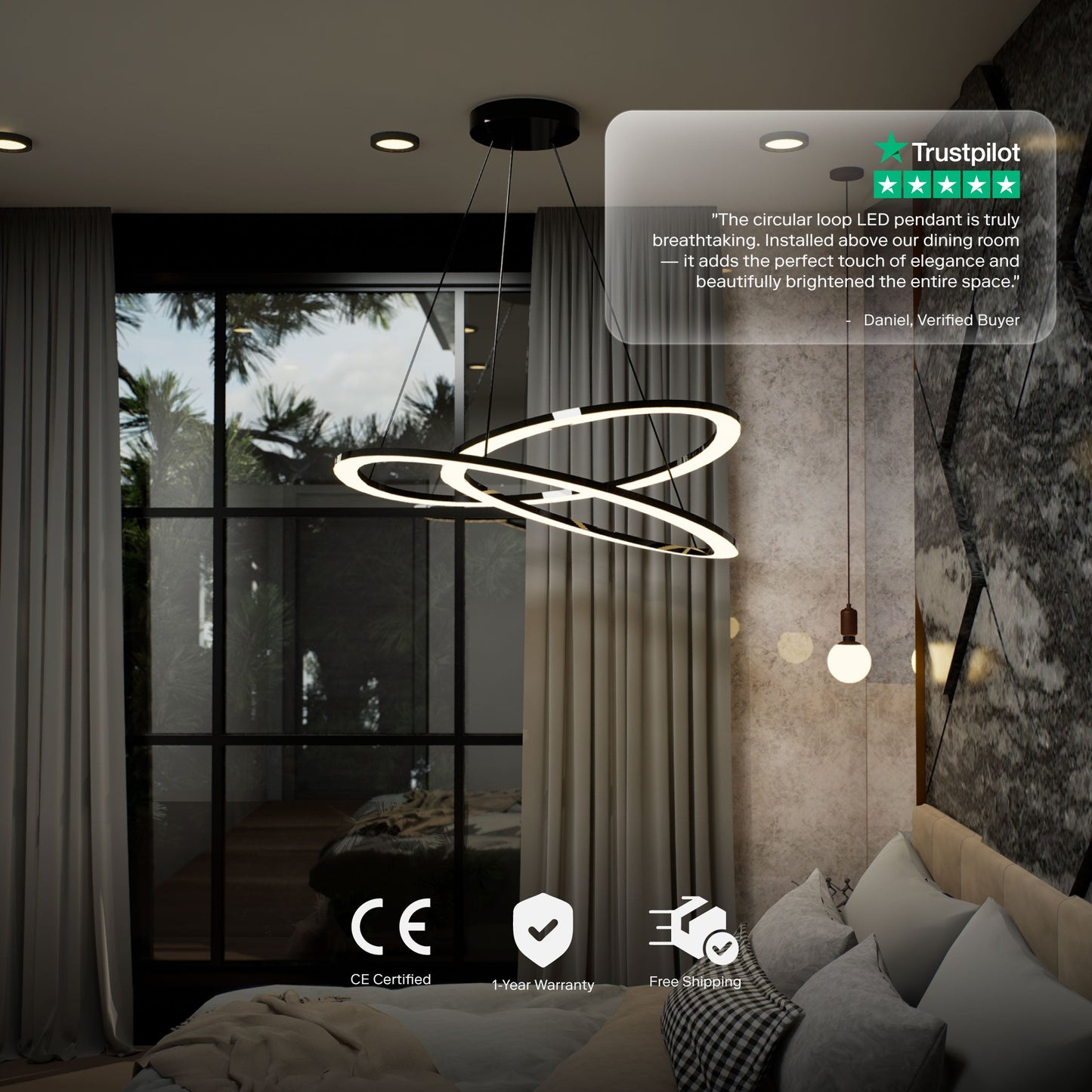 Circular Loop LED Pendant