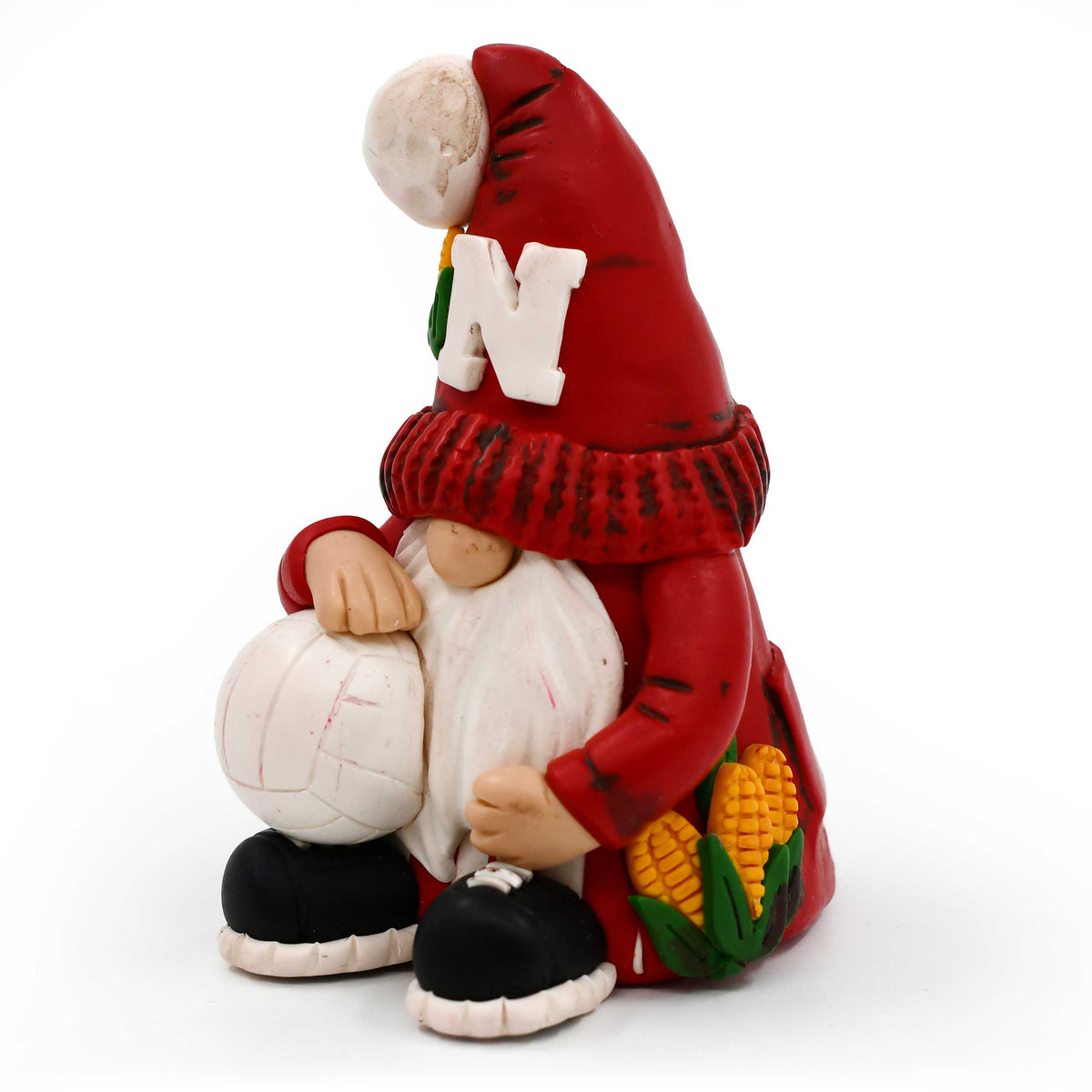 Husker Volleyball Gnome Figurine | Clay Art Originals