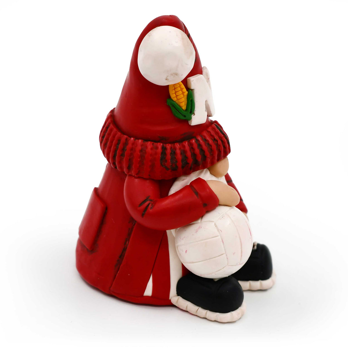 Husker Volleyball Gnome Figurine | Clay Art Originals