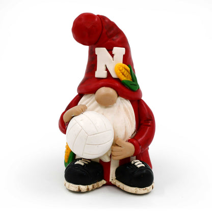 Husker Volleyball Gnome Figurine | Clay Art Originals
