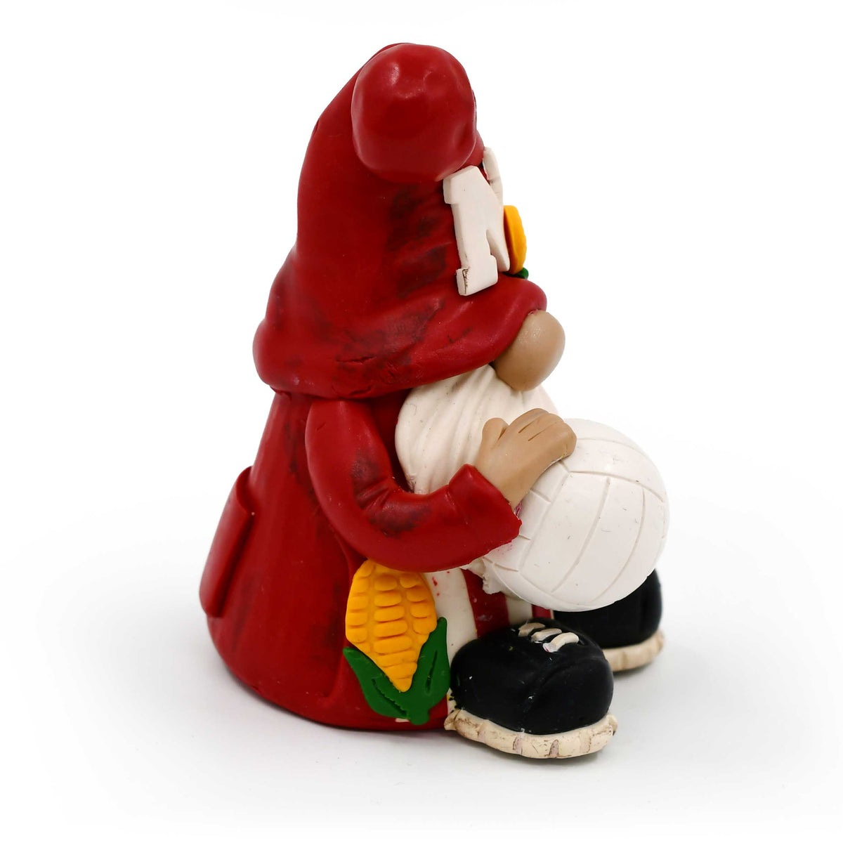 Husker Volleyball Gnome Figurine | Clay Art Originals