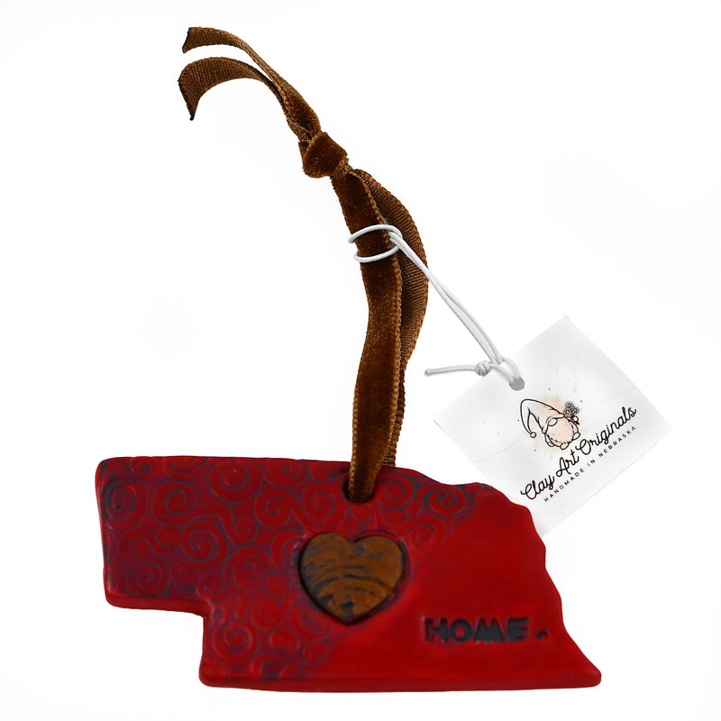 Nebraska State Ornament | Clay Art Originals