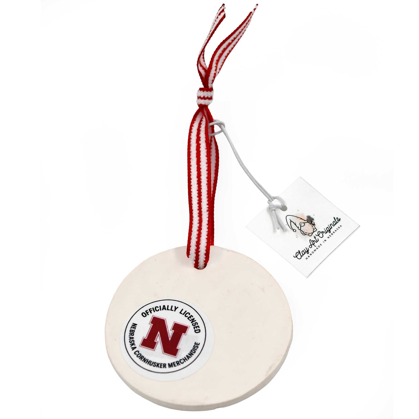 Husker Volleyball Ornament | Clay Art Originals