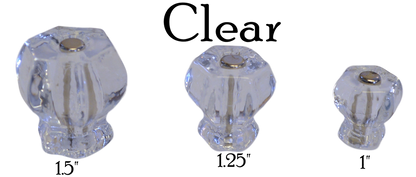 Glass Knob, Hex-Shaped