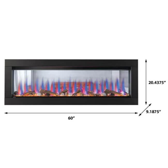 Napoleon Clearion Elite 60 Fully Recessed See Thru Wall Mounted Electric Fireplace, 60" [NEFBD60HE] (SAK31716)