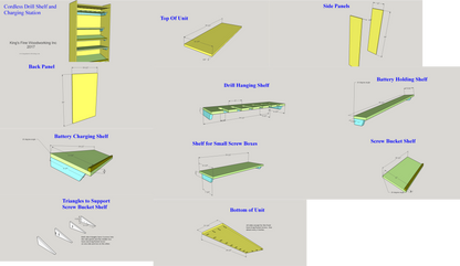 Plans for the Cordless Drill Shelf and Charging Station