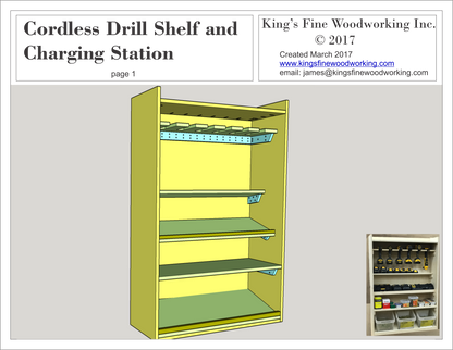 Plans for the Cordless Drill Shelf and Charging Station