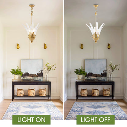 17 Inch Vito 3-Light Feather-shaped Island Pendant Light