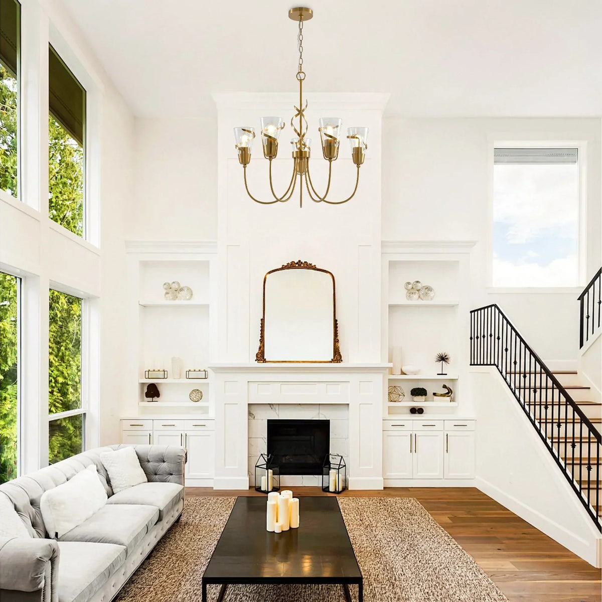 26 Inch Uriah 5-Light Golden Chandelier