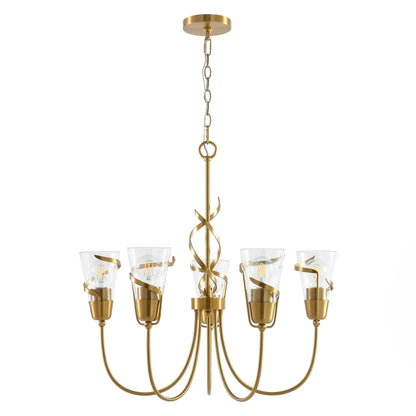 26 Inch Uriah 5-Light Golden Chandelier