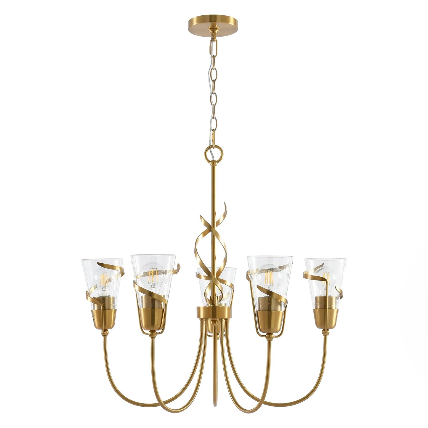 26 Inch Uriah 5-Light Golden Chandelier