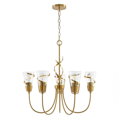 26 Inch Uriah 5-Light Golden Chandelier
