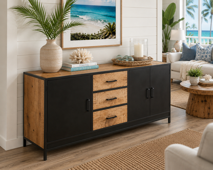 Jaipur Forge Sideboard L — 79" W × 20" D × 35" H