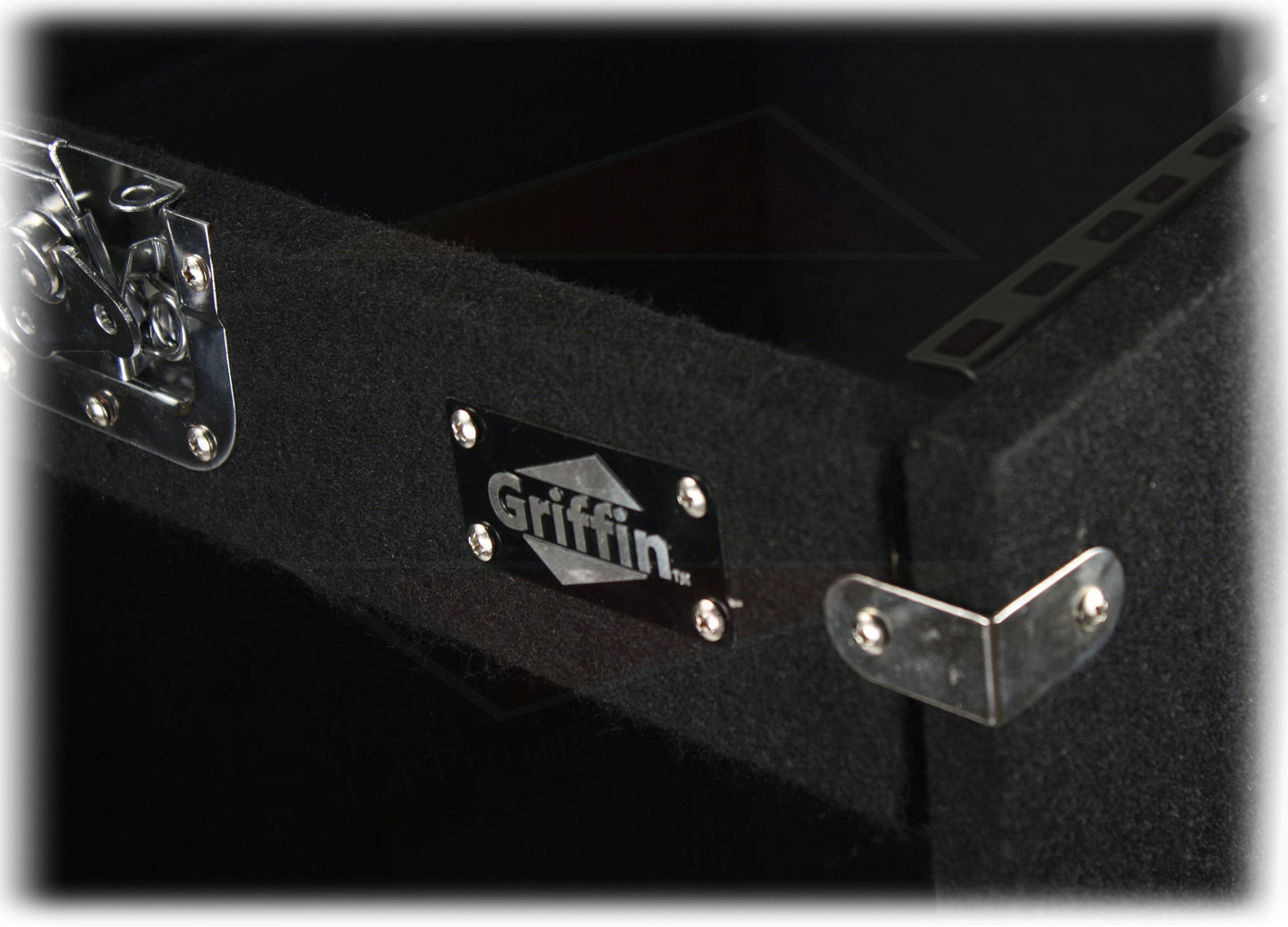 Ultimate Rackmount Studio Mixer Flight Road Case By GRIFFIN | 25U Mount Space Pro-Audio Amp Cabinet Travel Trunk For Music Gear Recording Equipment | Portable DJ Sound Booth Rack Stand Carpet PA Cart