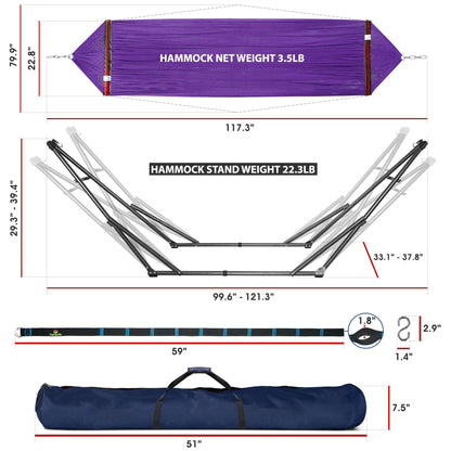 Tranquillo Comfort Set Original Hammock Stand for Ultimate Relaxation
