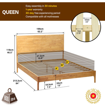 Haven Solid Wood Bed Frame