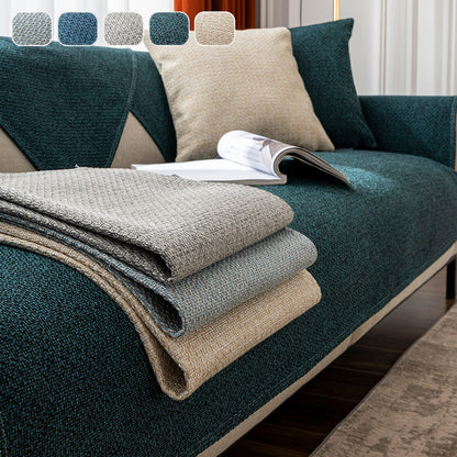 KAS Cotton Linen Sofa Cover Universal Four Seasons Thick Non-Slip Cushion Furniture Dust Cover