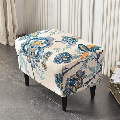 Stretch Spandex Nordic Floral Removable Wing Chair Cover, Relaxing Seat Covers Slipcovers for Armchairs