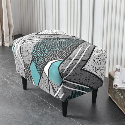 Stretch Spandex Nordic Floral Removable Wing Chair Cover, Relaxing Seat Covers Slipcovers for Armchairs