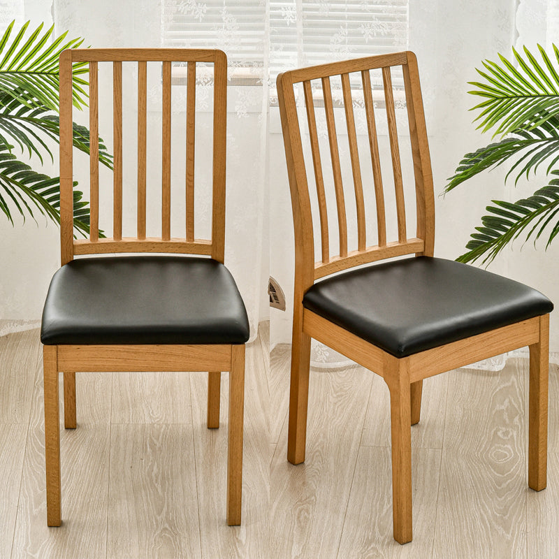 Waterproof PU Leather Square Chair Seat Cover Kitchen Dining Seat Slipcovers, view 2