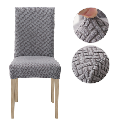 High Stretch Dining Chair Cover, 1/2/4/6pcs Jacquard Spandex Slipcover