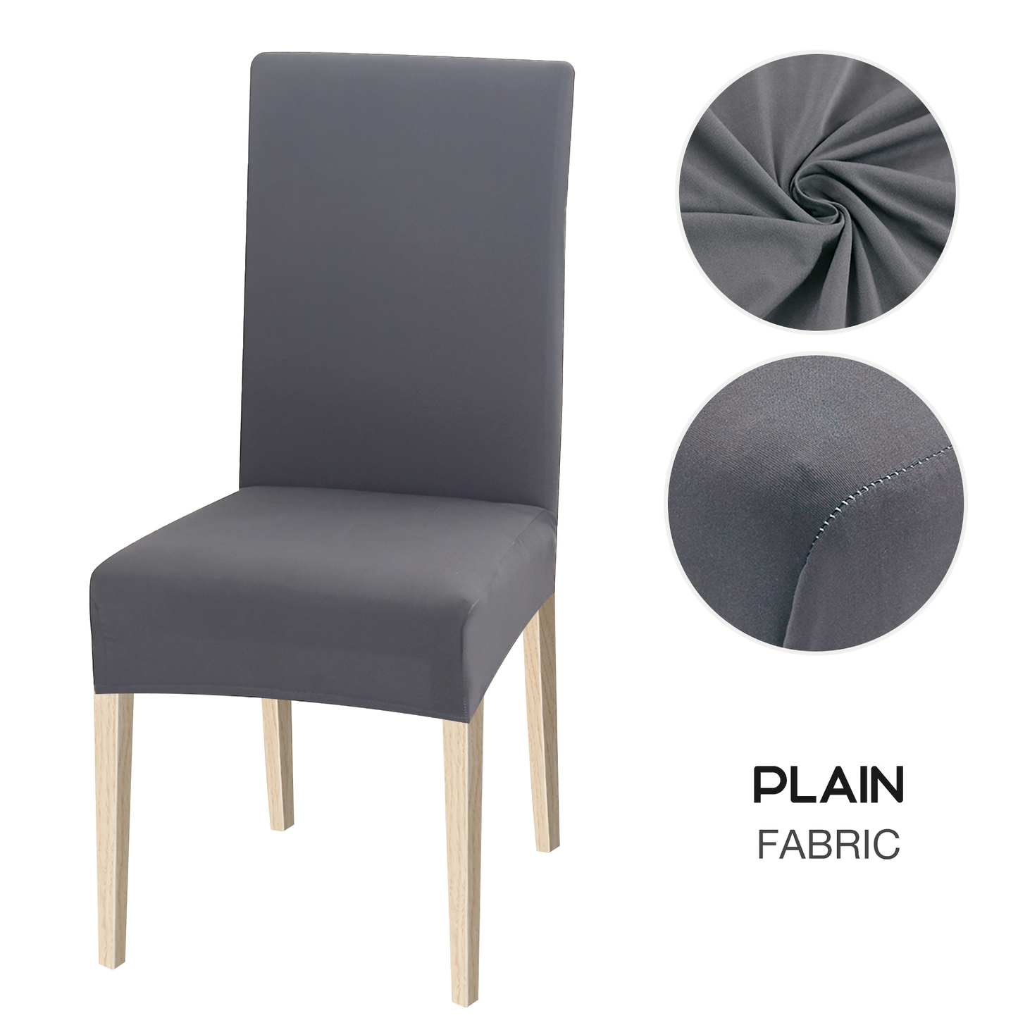 High Stretch Dining Chair Cover, 1/2/4/6pcs Jacquard Spandex Slipcover