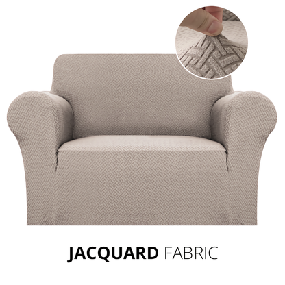 KAS Armchair Cover 4-Styles Elastic Sofa Cover Couch Covers for Living Room Stretchable Slipcover for Chairs - 1 Seater Chair Slip Cover