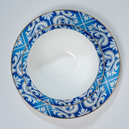 Blue White Rim Plates