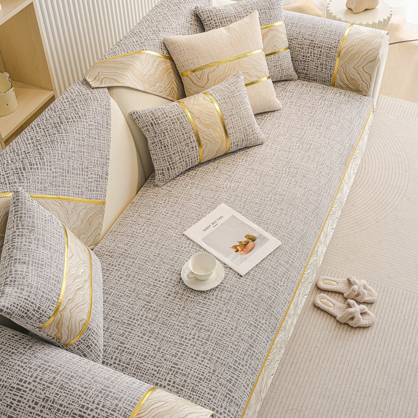 Modern Non-Slip Couch Slipcover, Soft, Durable & Washable Furniture Protector