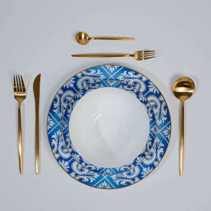 Blue White Rim Plates