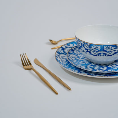 Blue White Rim Plates