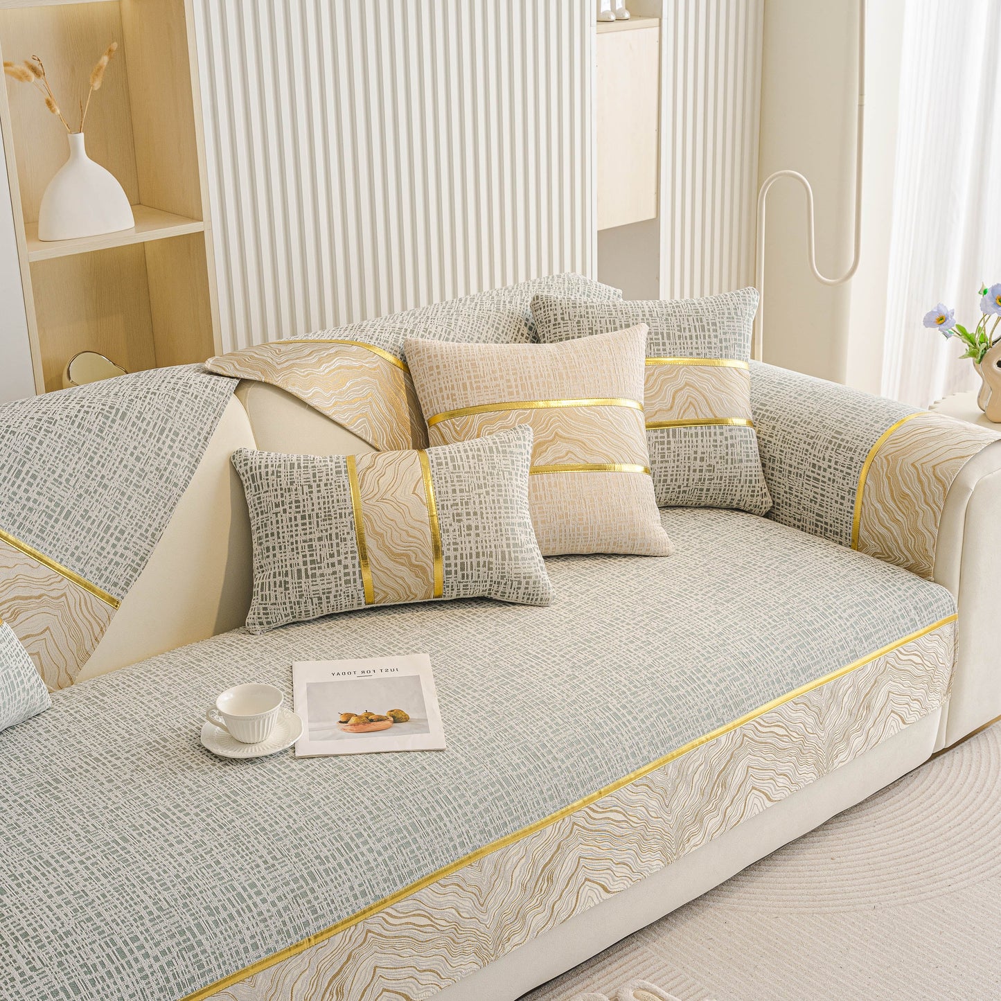 Modern Non-Slip Couch Slipcover, Soft, Durable & Washable Furniture Protector