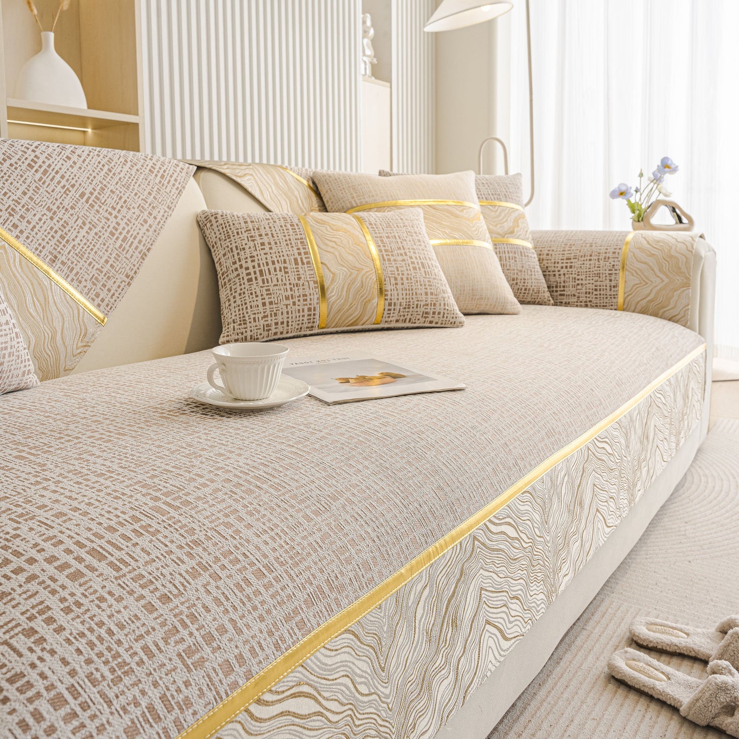 Modern Non-Slip Couch Slipcover, Soft, Durable & Washable Furniture Protector
