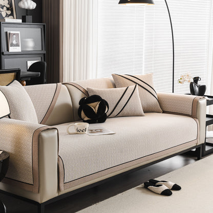 Herringbone Couch Protector for Pets, Non-Slip Washable Sectional Couch Covers