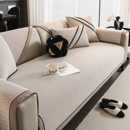 Herringbone Couch Protector for Pets, Non-Slip Washable Sectional Couch Covers