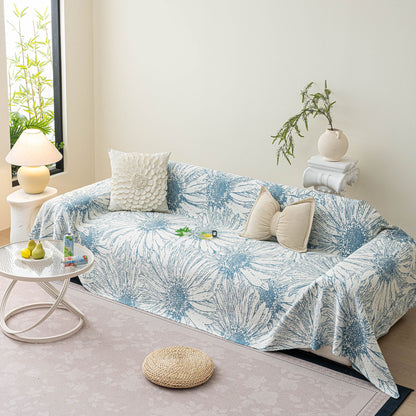 Cooling Botanical Jacquard Couch Cover Decorative Furniture Cover for Loveseat & Sofas
