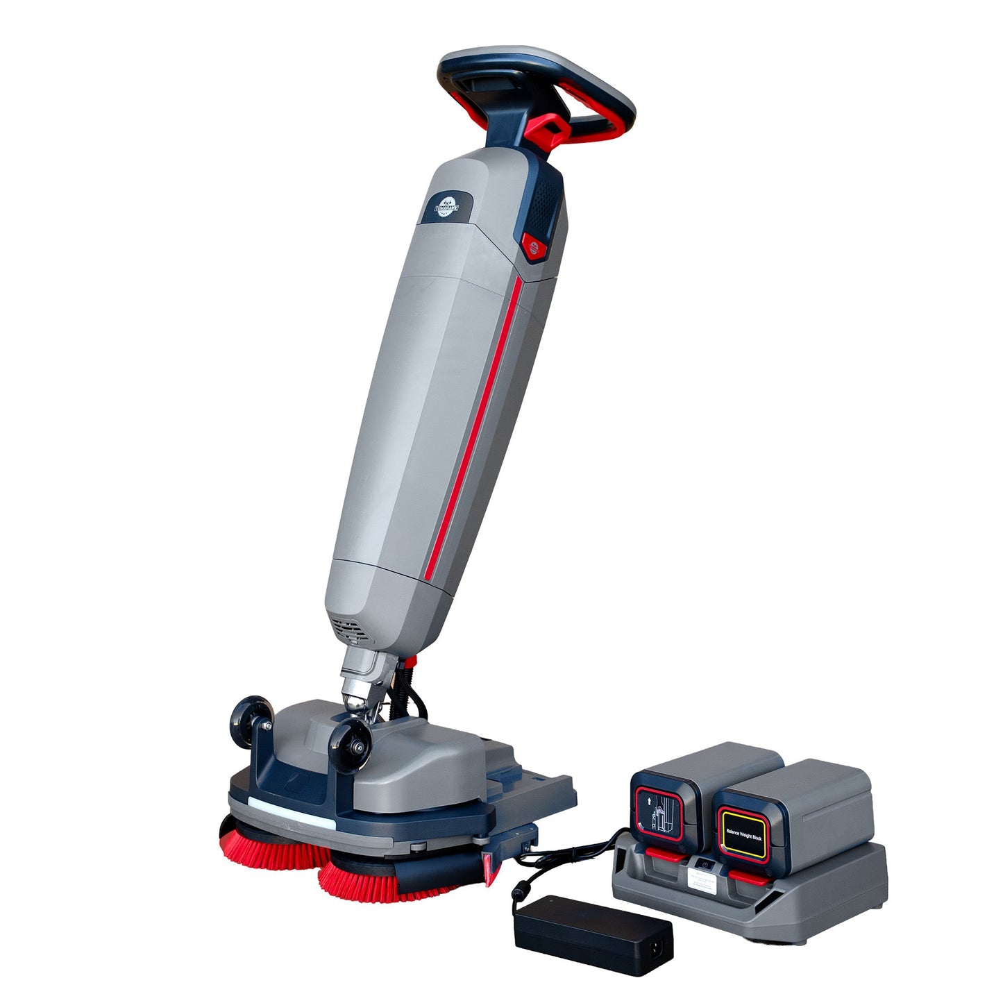 Electric Floor Scrubber Cleaner with 16” Power Mop Brushes Cordless Battery Powered