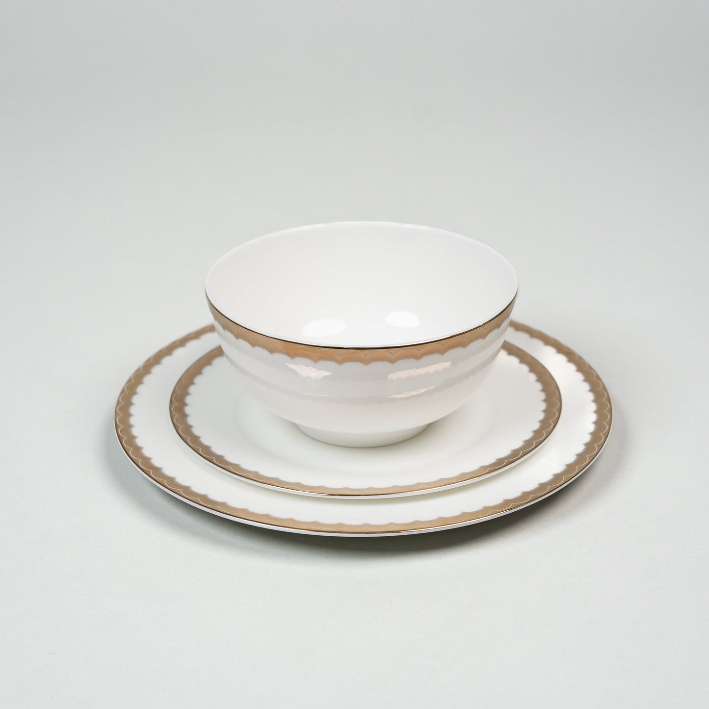 Ripple Gold Rim Plates