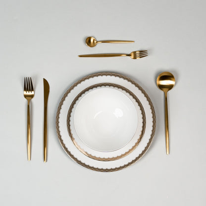 Ripple Gold Rim Plates