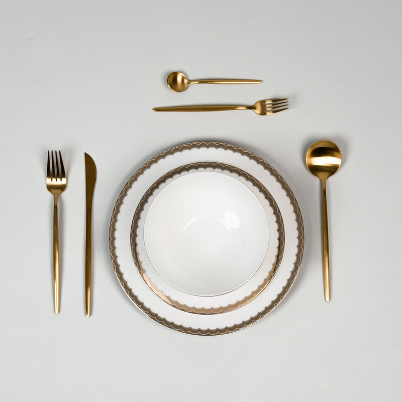 Ripple Gold Rim Plates