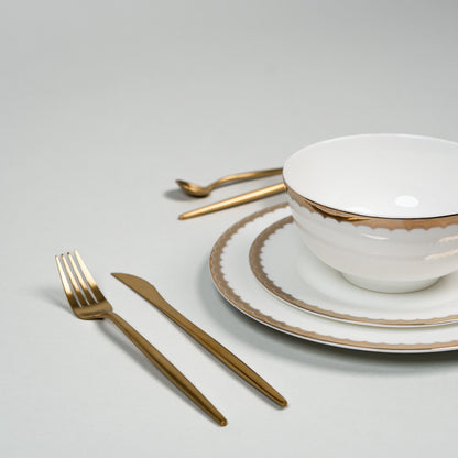 Ripple Gold Rim Plates