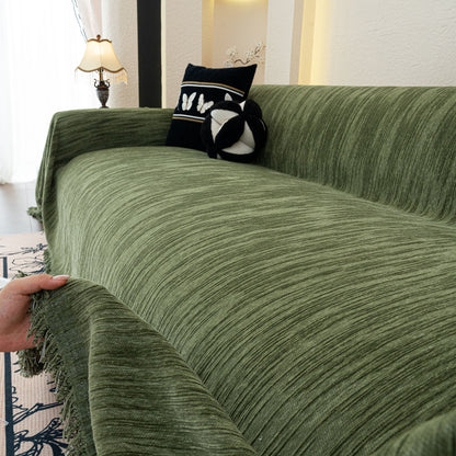 Washable Textured Sofa Cover Throw for Pets, Dogs Furniture Protector with Tassels