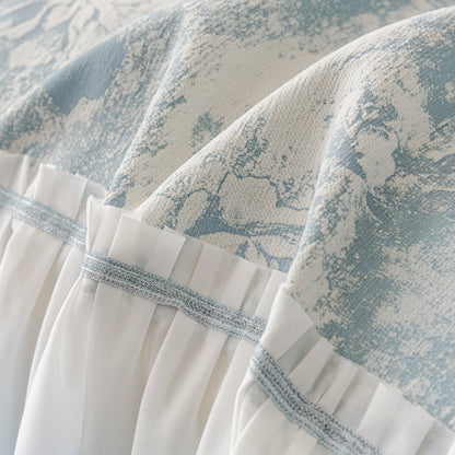 French Chic Style Ruffle Rose Cover Throw for Sofas, Decorative Sectional Covers