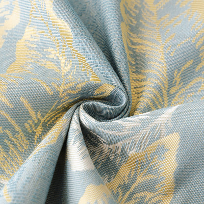 Leaf Jacquard Sofa Cover with Ruffle Skirt – Non-Slip Couch Protector with Sheer Hem