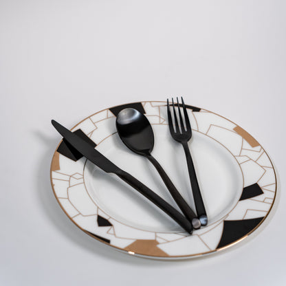 Kaya Black Cutlery Set